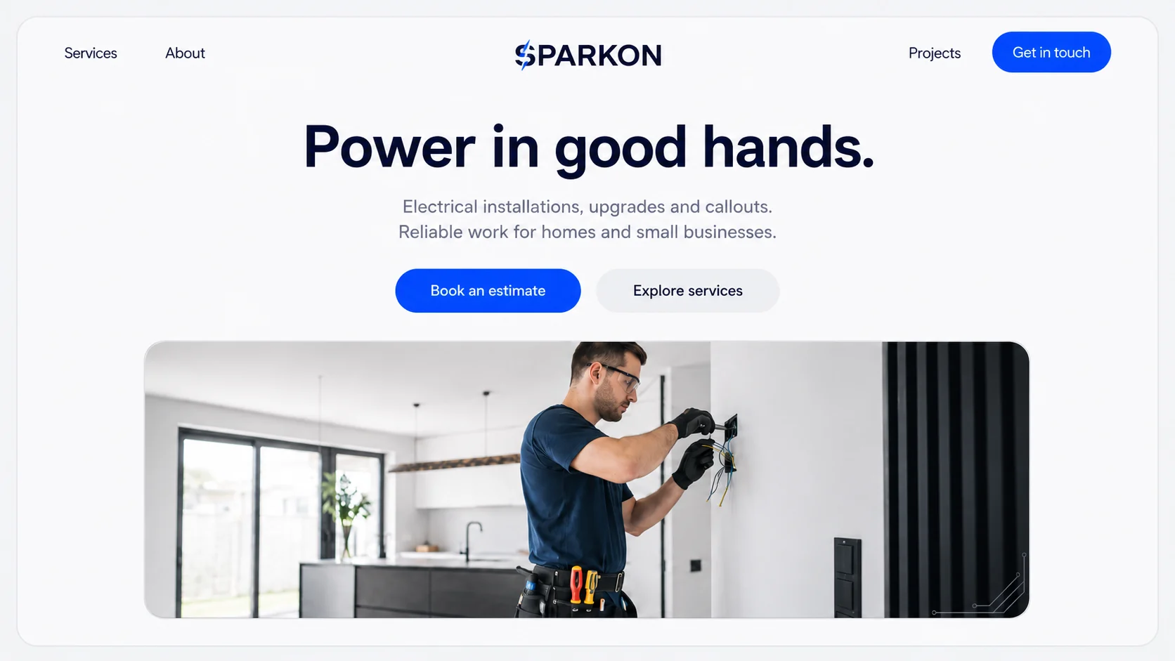 Strona Sparkon na desktopie i telefonie